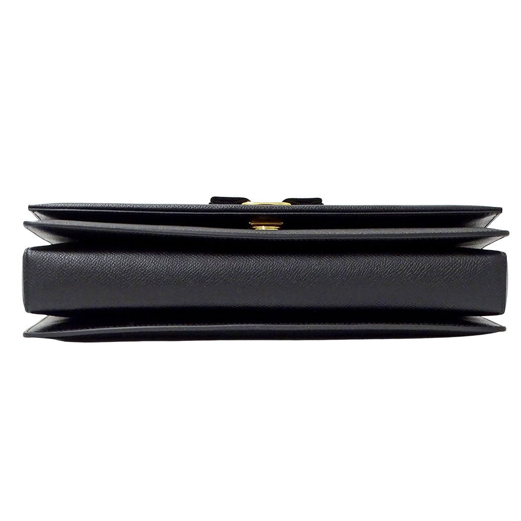 Ferragamo フェラガモ ショルダーバッグ ヴァラリボン ブラック レザー レディース 【中古】