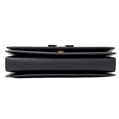 Ferragamo フェラガモ ショルダーバッグ ヴァラリボン ブラック レザー レディース 【中古】