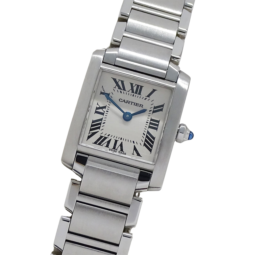 Cartier カルティエ タンクフランセーズ SM W51008Q3 レディース 腕時計 クオーツ QZ ステンレス 磨き済み【中古】