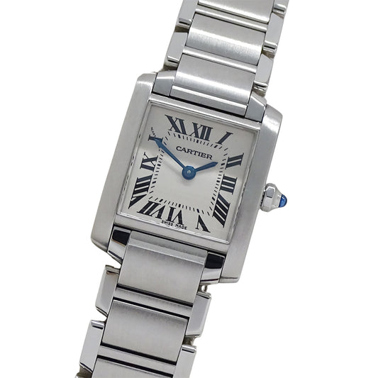 Cartier カルティエ タンクフランセーズ SM W51008Q3 レディース 腕時計 クオーツ QZ ステンレス 磨き済み【中古】