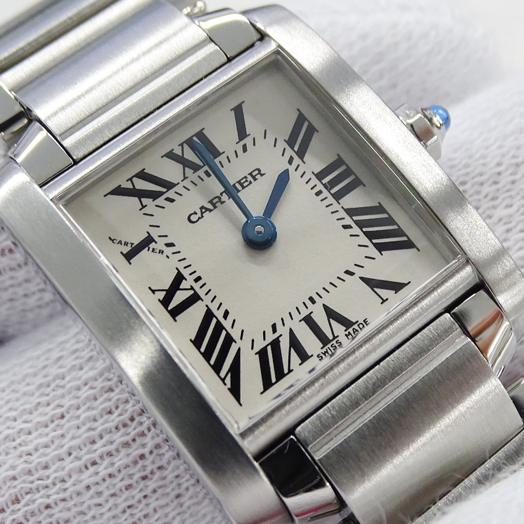 Cartier カルティエ タンクフランセーズ SM W51008Q3 レディース 腕時計 クオーツ QZ ステンレス 磨き済み【中古】