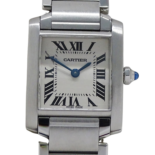 Cartier カルティエ タンクフランセーズ SM W51008Q3 レディース 腕時計 クオーツ QZ ステンレス 磨き済み【中古】