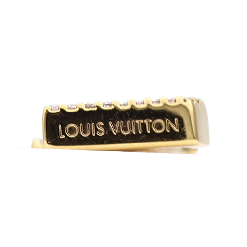 LOUIS VUITTON ルイ・ヴィトン ピアス・LVアイコニック ストラス ピアス メタル ゴールド レディース M00609 【中古】