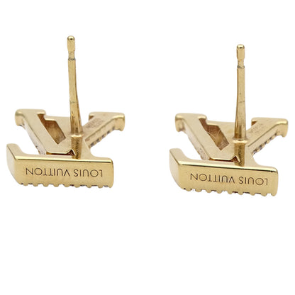 LOUIS VUITTON ルイ・ヴィトン ピアス・LVアイコニック ストラス ピアス メタル ゴールド レディース M00609 【中古】