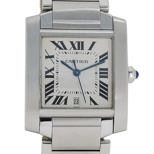 Cartier カルティエ タンクフランセーズ LM W51002Q3 メンズ 腕時計 自動巻き AT ステンレス 磨き済み【中古】