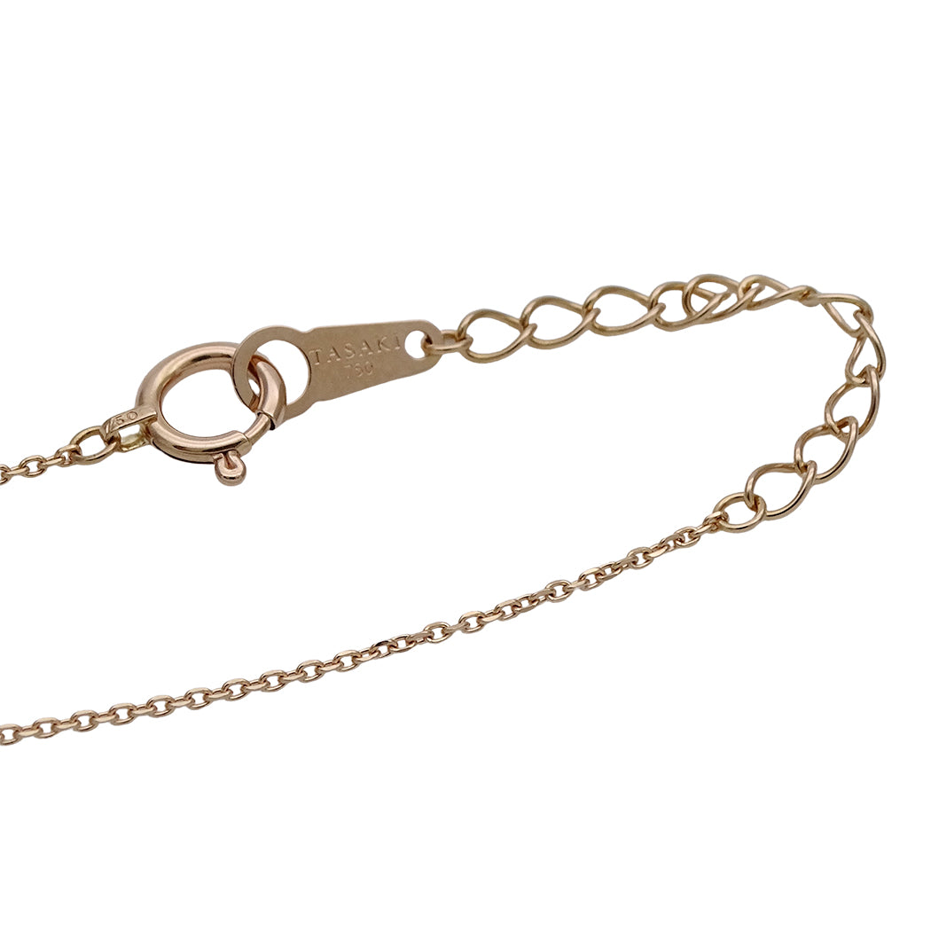 TASAKI タサキ プチバランス クラス チャーム ネックレス 750PG シトリン パール ピンクゴールド レディース 【中古】