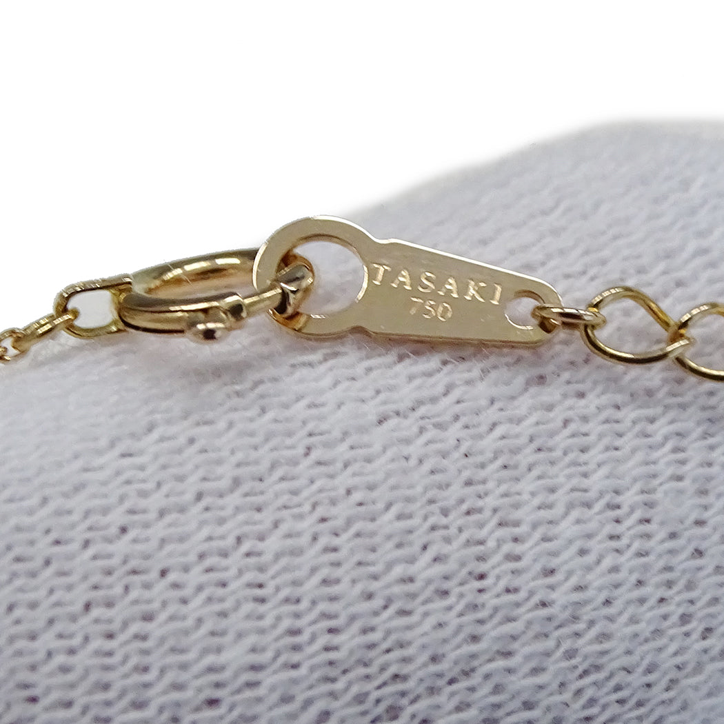 TASAKI タサキ プチバランス クラス チャーム ネックレス 750PG シトリン パール ピンクゴールド レディース 【中古】