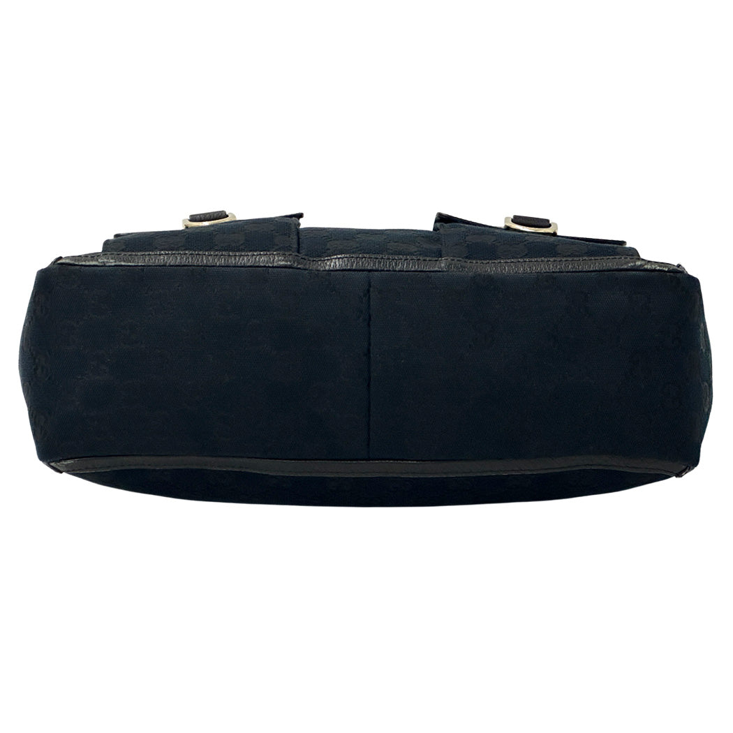 GUCCI グッチ トートバッグ GGキャンバス ブラック ゴールド金具 146247 レディース 【中古】