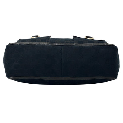 GUCCI グッチ トートバッグ GGキャンバス ブラック ゴールド金具 146247 レディース 【中古】