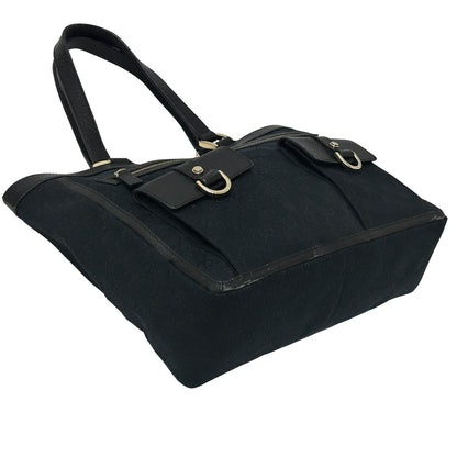 GUCCI グッチ トートバッグ GGキャンバス ブラック ゴールド金具 146247 レディース 【中古】