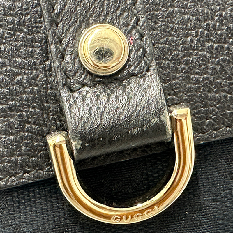 GUCCI グッチ トートバッグ GGキャンバス ブラック ゴールド金具 146247 レディース 【中古】