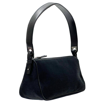 Ferragamo フェラガモ ショルダーバッグ ブラック ガンチーニ キャンバス レディース 【中古】