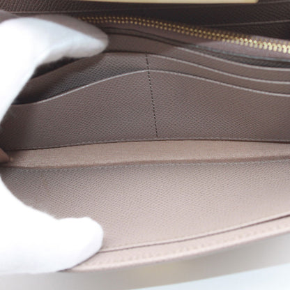 Ferragamo フェラガモ 長財布 ガンチーニ クリップ グレー レザー レディース 【中古】