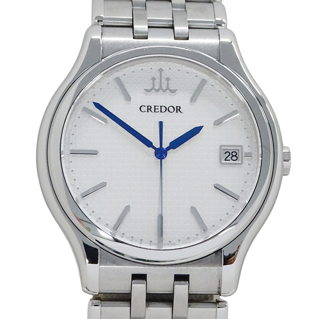 SEIKO セイコー クレドール 8J86-7A00 GCAZ057 メンズ 腕時計 デイト クオーツ SS 磨き済み【中古】