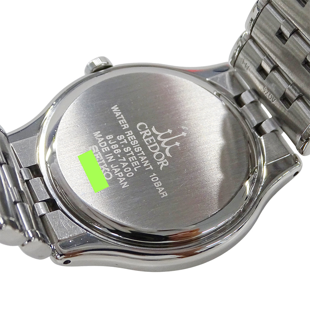 SEIKO セイコー クレドール 8J86-7A00 GCAZ057 メンズ 腕時計 デイト クオーツ SS 磨き済み【中古】