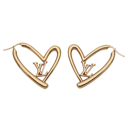 LOUIS VUITTON ルイ・ヴィトン ブックルドレイユ ハート フォーリンラブ GM ピアス ゴールド レディース M00464 【中古】