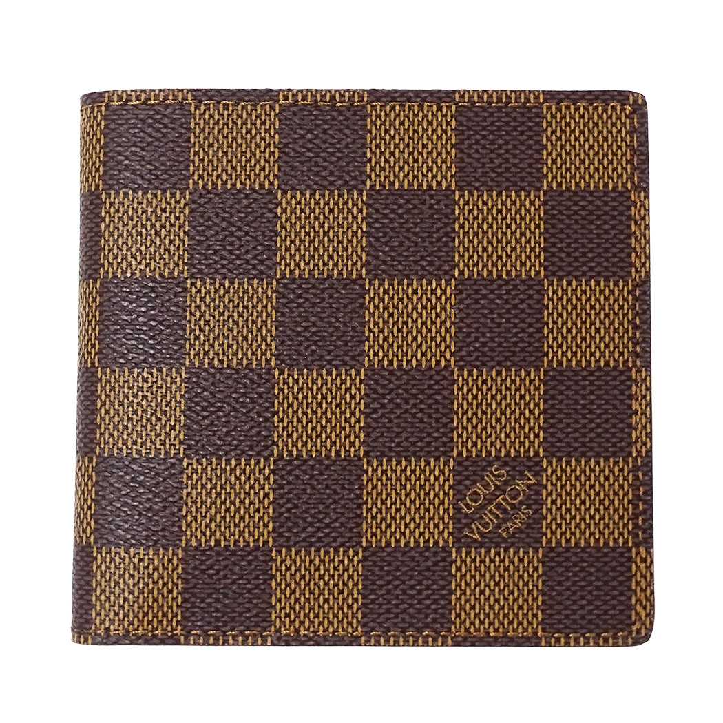 LOUIS VUITTON ルイ・ヴィトン ポルトフォイユ マルコ 二つ折り財布 ダミエ N61675 メンズ 【中古】