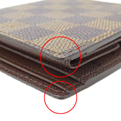 LOUIS VUITTON ルイ・ヴィトン ポルトフォイユ マルコ 二つ折り財布 ダミエ N61675 メンズ 【中古】