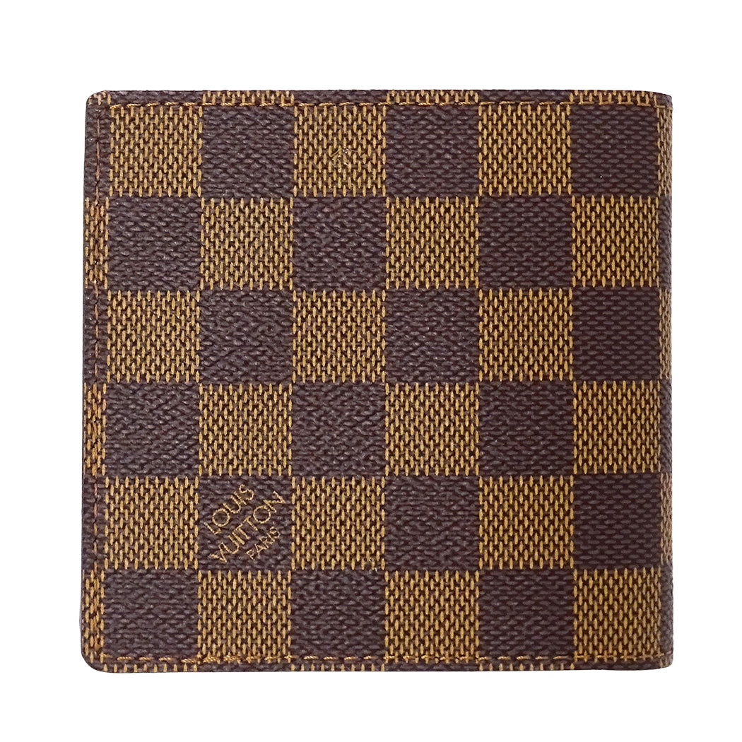 LOUIS VUITTON ルイ・ヴィトン ポルトフォイユ マルコ 二つ折り財布 ダミエ N61675 メンズ 【中古】