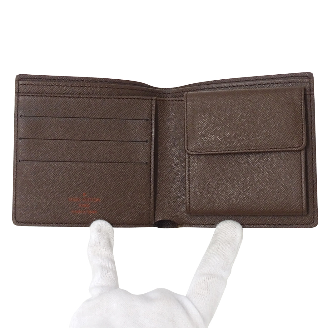 LOUIS VUITTON ルイ・ヴィトン ポルトフォイユ マルコ 二つ折り財布 ダミエ N61675 メンズ 【中古】