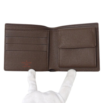 LOUIS VUITTON ルイ・ヴィトン ポルトフォイユ マルコ 二つ折り財布 ダミエ N61675 メンズ 【中古】