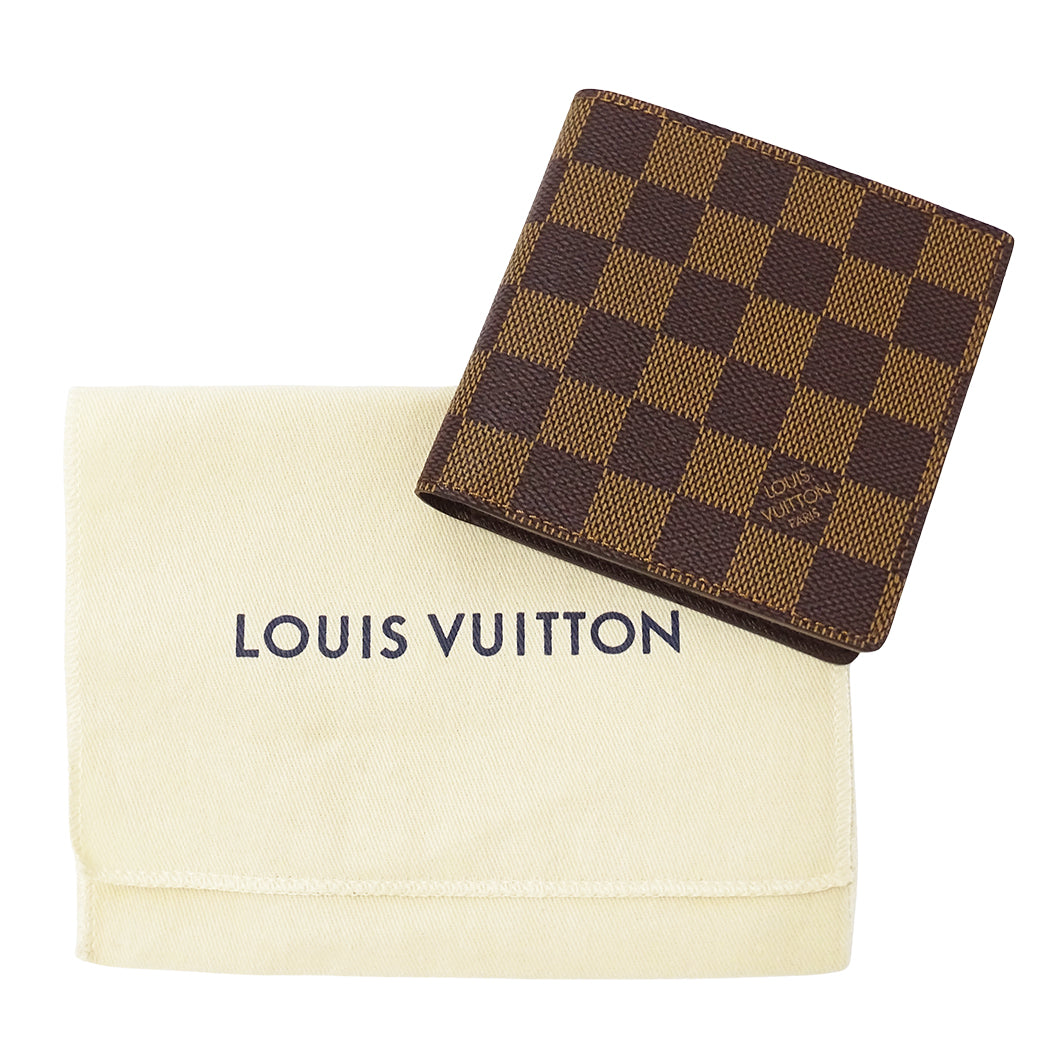 LOUIS VUITTON ルイ・ヴィトン ポルトフォイユ マルコ 二つ折り財布 ダミエ N61675 メンズ 【中古】