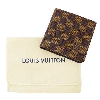 LOUIS VUITTON ルイ・ヴィトン ポルトフォイユ マルコ 二つ折り財布 ダミエ N61675 メンズ 【中古】