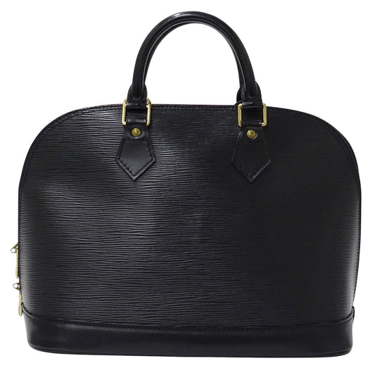 LOUIS VUITTON ルイ・ヴィトン エピ アルマPM ハンドバッグ エピ ノワール ブラック ゴールド金具 M52142 レザー 【中古】