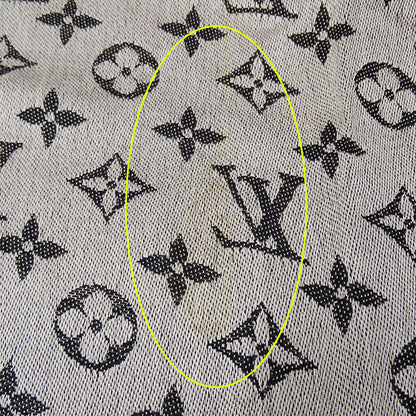 LOUIS VUITTON ルイ・ヴィトン ショール・モノグラム デニム マフラー・ストール ブラック M71378 シルク レディース 【中古】
