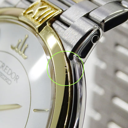 SEIKO セイコー クレドール 2F70-0640 メンズ 腕時計 クオーツ QZ SS 18KTベゼル 磨き済み【中古】