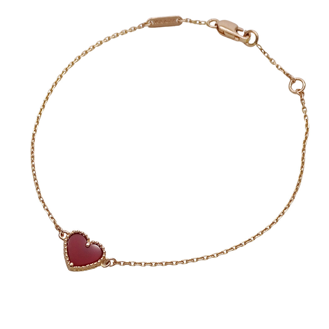 Van Cleef & Arpels ヴァンクリーフ＆アーペル スウィートアルハンブラ ハート ブレスレット 750PG ピンクゴールド レディース 磨き済み【中古】