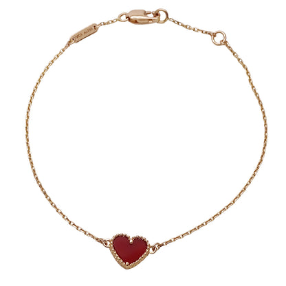 Van Cleef & Arpels ヴァンクリーフ＆アーペル スウィートアルハンブラ ハート ブレスレット 750PG ピンクゴールド レディース 磨き済み【中古】