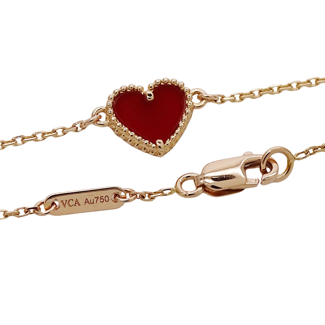 Van Cleef & Arpels ヴァンクリーフ＆アーペル スウィートアルハンブラ ハート ブレスレット 750PG ピンクゴールド レディース 磨き済み【中古】