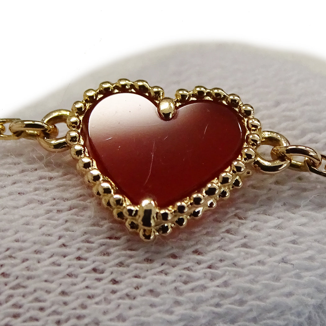 Van Cleef & Arpels ヴァンクリーフ＆アーペル スウィートアルハンブラ ハート ブレスレット 750PG ピンクゴールド レディース 磨き済み【中古】