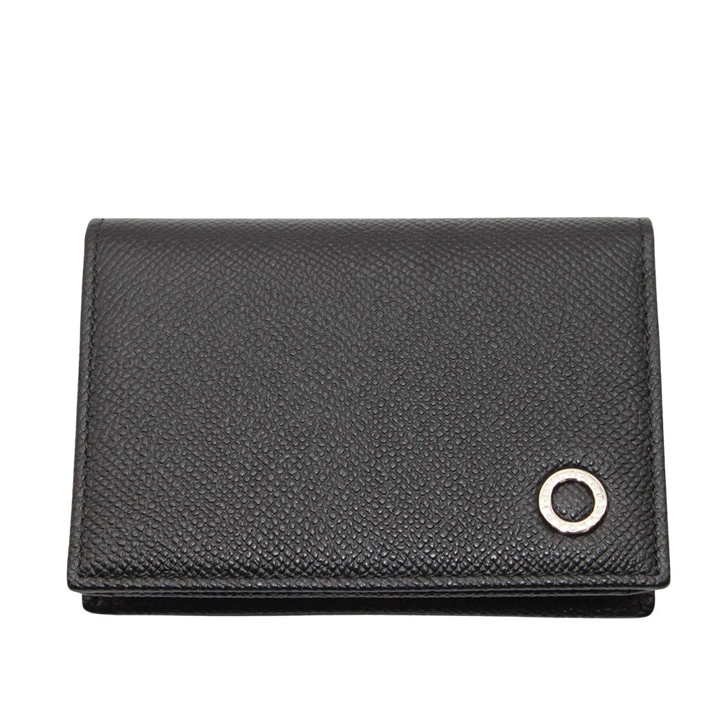 BVLGARI ブルガリ カードケース ブルガリブルガリ ブラック レザー レディース メンズ 【中古】