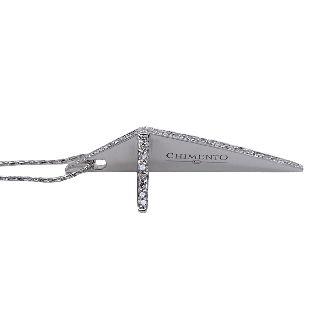 CHIMENTO キメント ネックレス 750WG ホワイトゴールド レディース メンズ 磨き済み【中古】