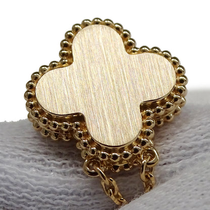 Van Cleef & Arpels ヴァンクリーフ＆アーペル ヴィンテージアルハンブラ ネックレス 2025年X'mas限定 ホリデー 750PG ピンクマザーオブパール ダイヤモンド レディース 磨き済み【中古】