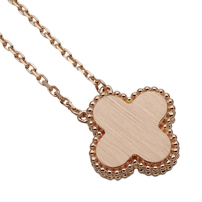 Van Cleef & Arpels ヴァンクリーフ＆アーペル ヴィンテージアルハンブラ ネックレス 2025年X'mas限定 ホリデー 750PG ピンクマザーオブパール ダイヤモンド レディース 磨き済み【中古】