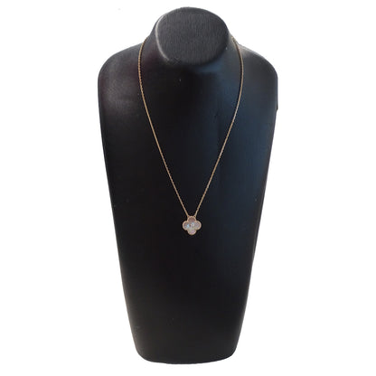 Van Cleef & Arpels ヴァンクリーフ＆アーペル ヴィンテージアルハンブラ ネックレス 2025年X'mas限定 ホリデー 750PG ピンクマザーオブパール ダイヤモンド レディース 磨き済み【中古】