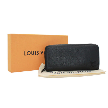LOUIS VUITTON ルイ・ヴィトン アエログラム ジッピー ウォレット ホリゾンタル 長財布 ノワール ブラック M25952 レザー メンズ 【中古】