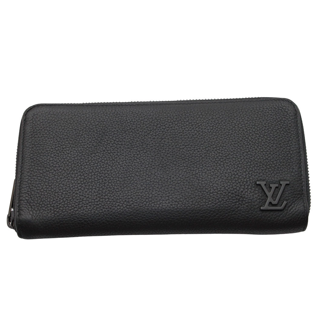 LOUIS VUITTON ルイ・ヴィトン アエログラム ジッピー ウォレット ホリゾンタル 長財布 ノワール ブラック M25952 レザー メンズ 【中古】