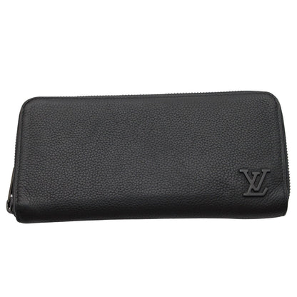 LOUIS VUITTON ルイ・ヴィトン アエログラム ジッピー ウォレット ホリゾンタル 長財布 ノワール ブラック M25952 レザー メンズ 【中古】