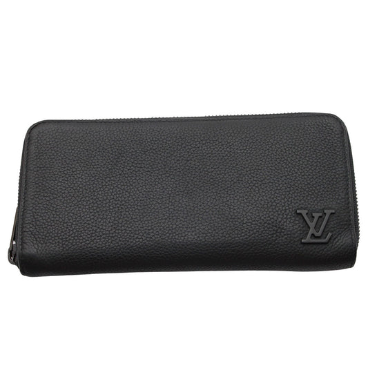 LOUIS VUITTON ルイ・ヴィトン アエログラム ジッピー ウォレット ホリゾンタル 長財布 ノワール ブラック M25952 レザー メンズ 【中古】
