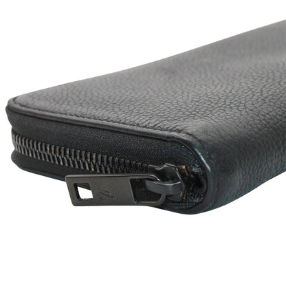 LOUIS VUITTON ルイ・ヴィトン アエログラム ジッピー ウォレット ホリゾンタル 長財布 ノワール ブラック M25952 レザー メンズ 【中古】
