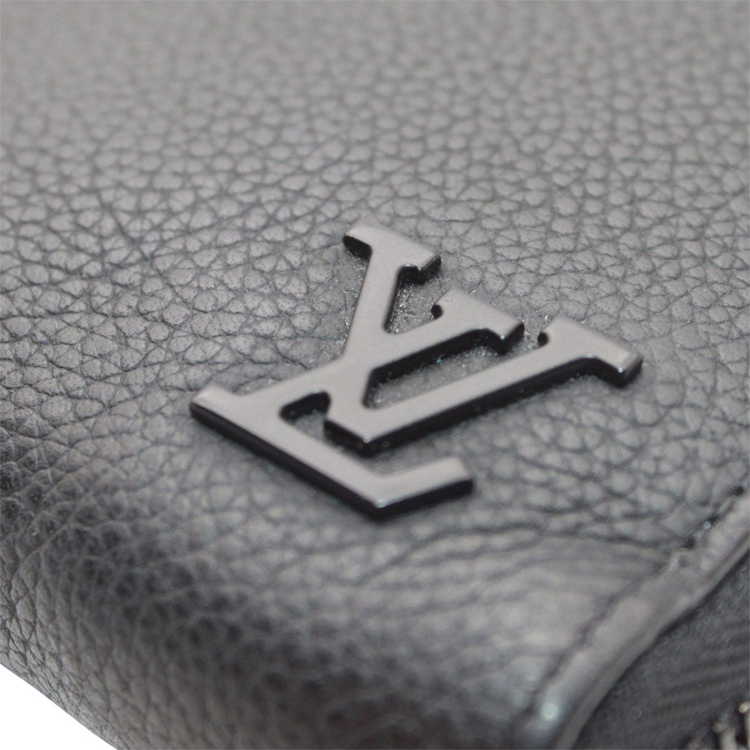 LOUIS VUITTON ルイ・ヴィトン アエログラム ジッピー ウォレット ホリゾンタル 長財布 ノワール ブラック M25952 レザー メンズ 【中古】