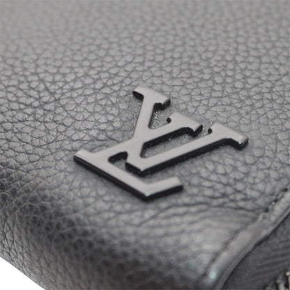 LOUIS VUITTON ルイ・ヴィトン アエログラム ジッピー ウォレット ホリゾンタル 長財布 ノワール ブラック M25952 レザー メンズ 【中古】