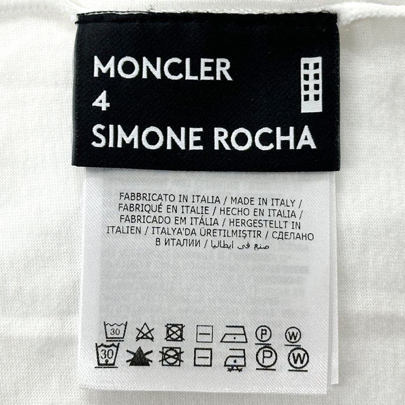 MONCLER モンクレール 半袖Ｔシャツ SIMONE ROCHA シモーネロシャ コラボ ホワイト コットン レディース 【中古】