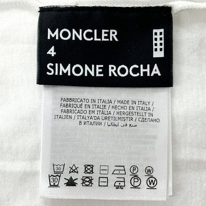 MONCLER モンクレール 半袖Ｔシャツ SIMONE ROCHA シモーネロシャ コラボ ホワイト コットン レディース 【中古】