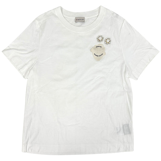 MONCLER モンクレール 半袖Ｔシャツ SIMONE ROCHA シモーネロシャ コラボ ホワイト コットン レディース 【中古】