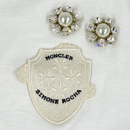 MONCLER モンクレール 半袖Ｔシャツ SIMONE ROCHA シモーネロシャ コラボ ホワイト コットン レディース 【中古】